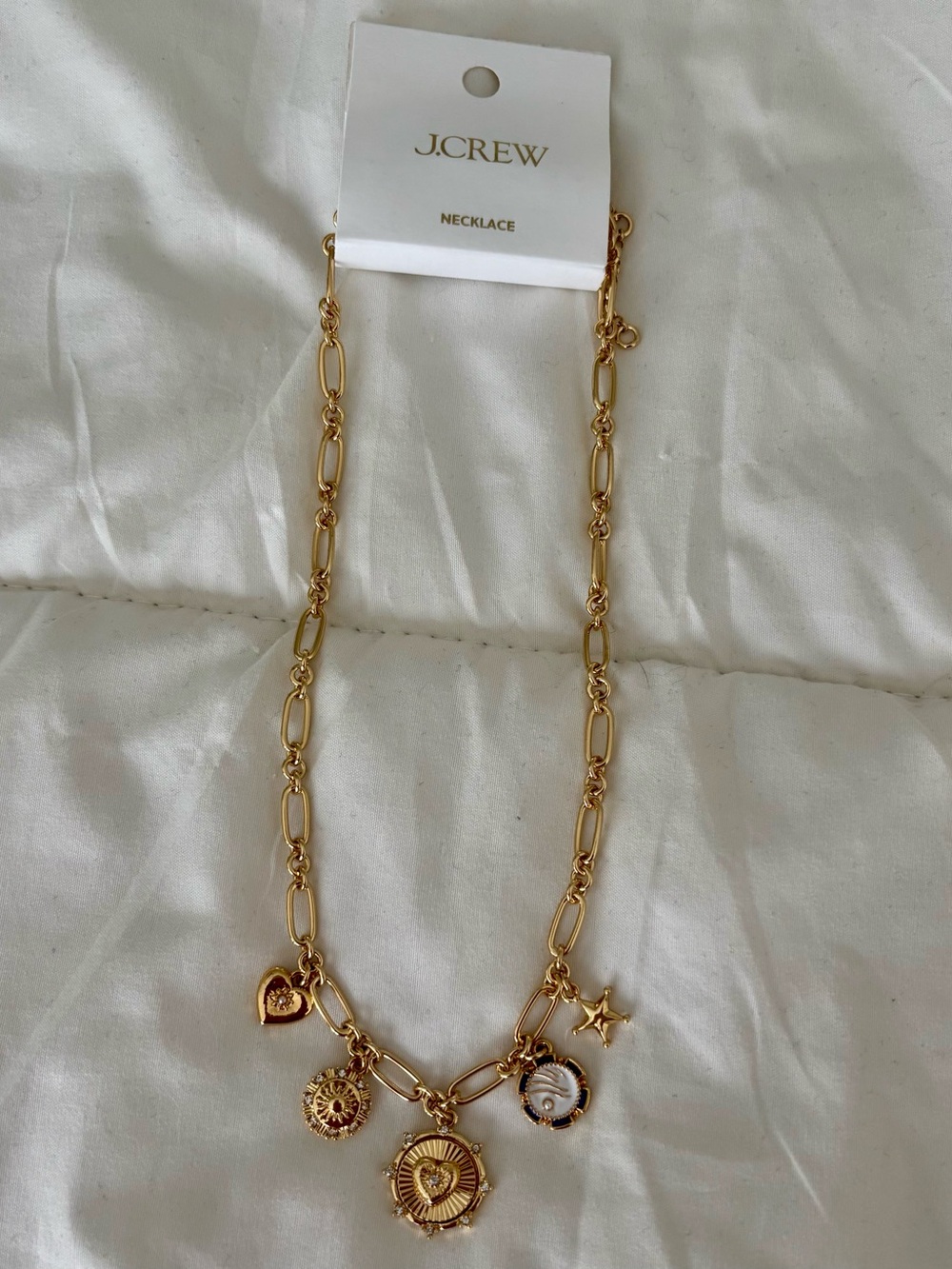 J. Crew Gold Multi-Charm Pendant Necklace - Picture 7 of 8